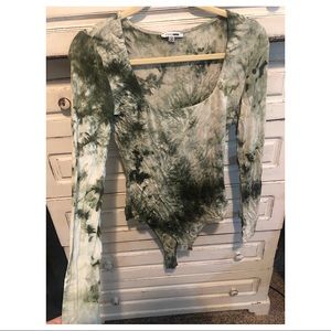 SOLD Scoop Neck Tie-Dye Bodysuit